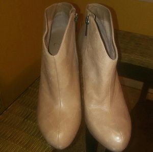 Leather High Heel Ankle Boots